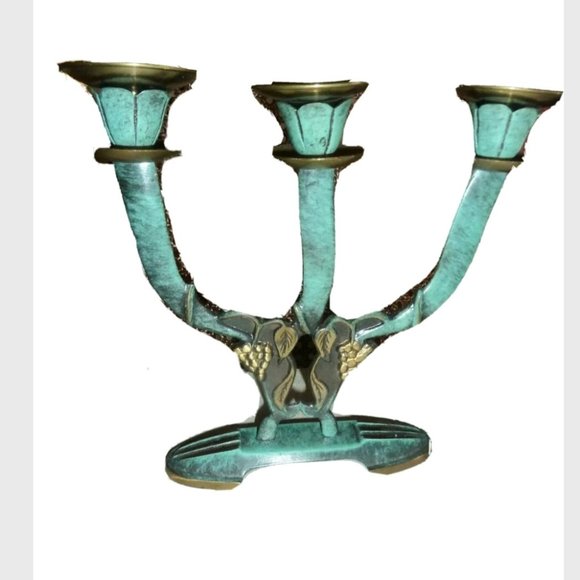VINTAGE CANDELABRA,  MADE IN ISRAEL-BRAND NEW - Picture 1 of 3